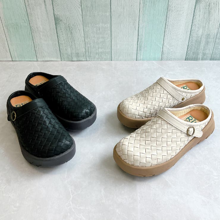 Rin Clover 厚底 編み込み サボサンダル | Noubel Voug Relax | 詳細画像11 