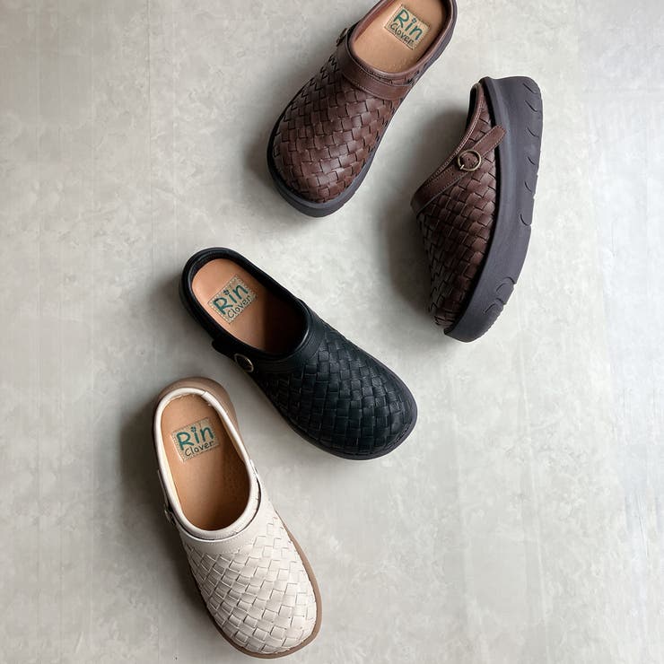 Rin Clover 厚底 編み込み サボサンダル | Noubel Voug Relax | 詳細画像3 