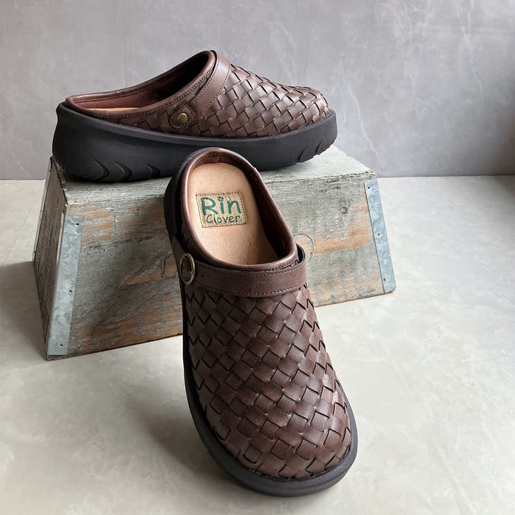 Rin Clover 厚底 編み込み サボサンダル | Noubel Voug Relax | 詳細画像23 