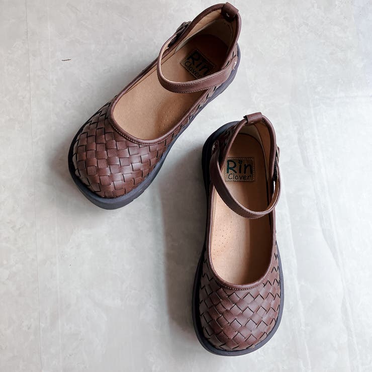 Rin Clover 厚底 編み込み スクエアトゥ ストラップパンプス | Noubel Voug Relax | 詳細画像18 