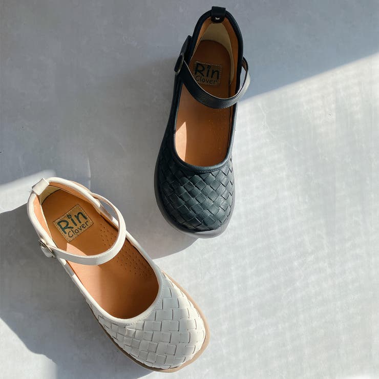 Rin Clover 厚底 編み込み スクエアトゥ ストラップパンプス | Noubel Voug Relax | 詳細画像26 