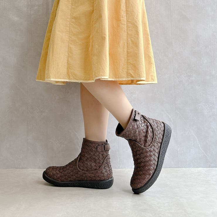 Rin Clover 厚底 編み込み ショートブーツ | Noubel Voug Relax | 詳細画像16 