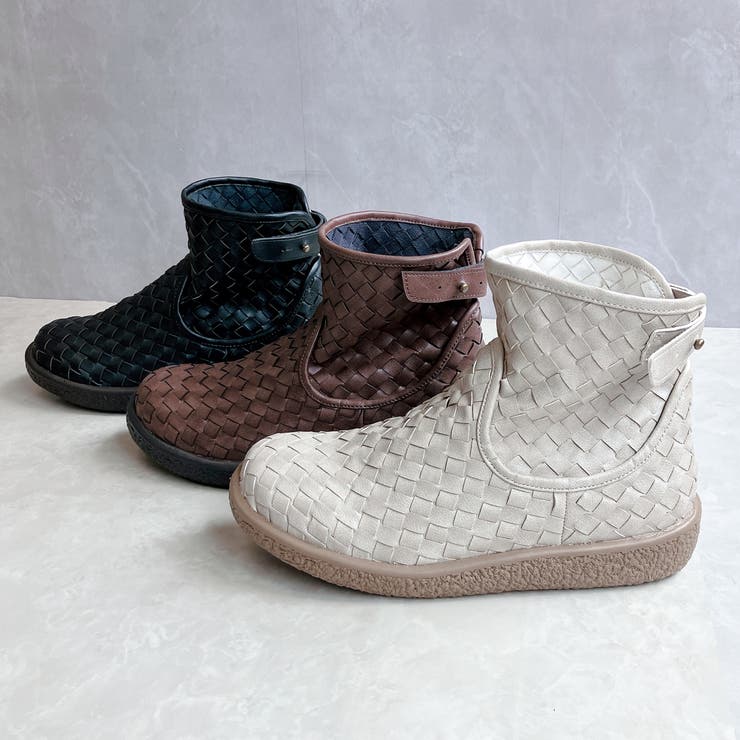 Rin Clover 厚底 編み込み ショートブーツ | Noubel Voug Relax | 詳細画像3 