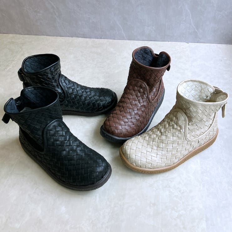 Rin Clover 厚底 編み込み ショートブーツ | Noubel Voug Relax | 詳細画像4 