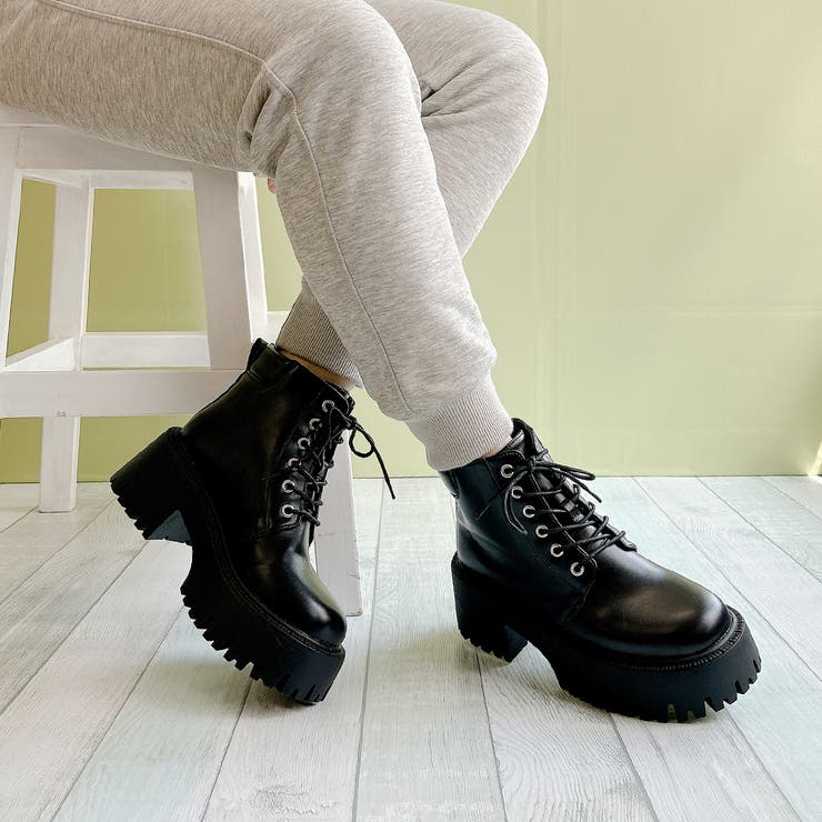 厚底 トラックソール レースアップ ワークブーツ | Noubel Voug Relax | 詳細画像11 