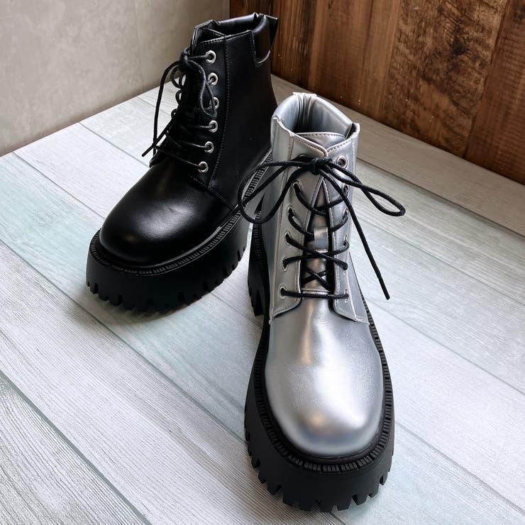 厚底 トラックソール レースアップ ワークブーツ | Noubel Voug Relax | 詳細画像3 