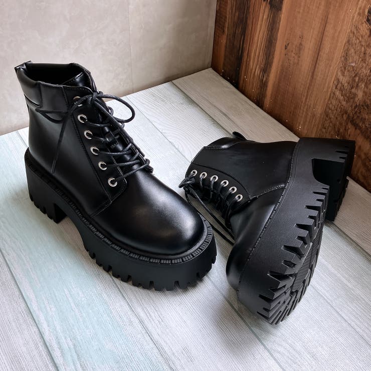 厚底 トラックソール レースアップ ワークブーツ | Noubel Voug Relax | 詳細画像6 