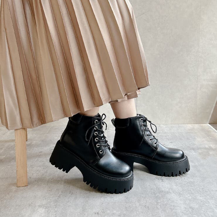 厚底 トラックソール レースアップ ワークブーツ | Noubel Voug Relax | 詳細画像9 