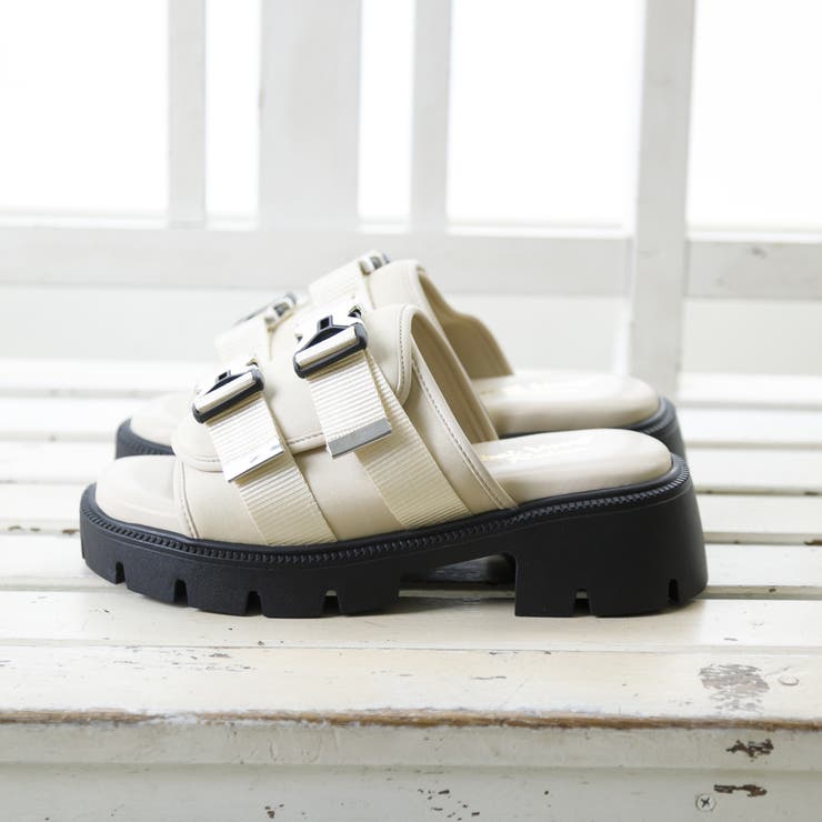 ダブルベルトトラックソールミュールサンダル | Noubel Voug Relax | 詳細画像10 