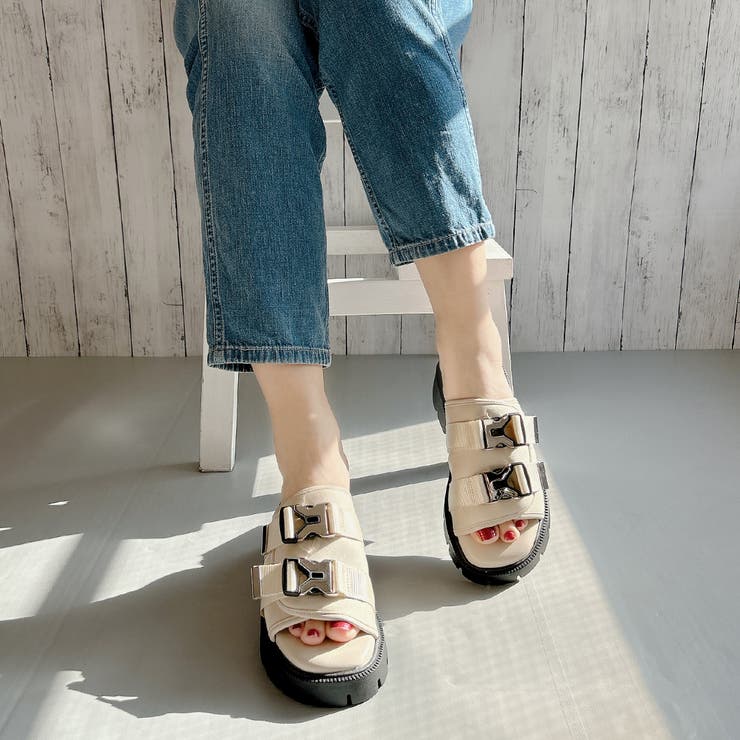 ダブルベルトトラックソールミュールサンダル | Noubel Voug Relax | 詳細画像11 