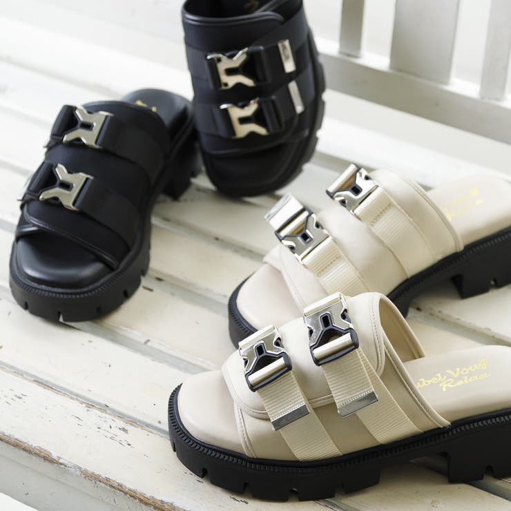 ダブルベルトトラックソールミュールサンダル | Noubel Voug Relax | 詳細画像2 