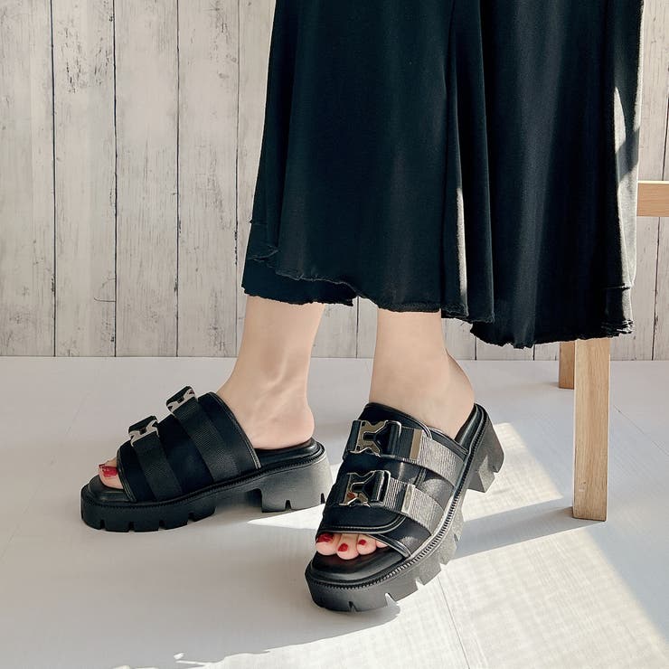 ダブルベルトトラックソールミュールサンダル | Noubel Voug Relax | 詳細画像7 