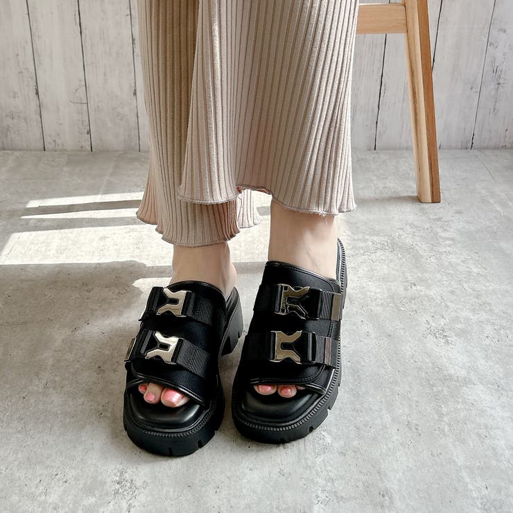 ダブルベルトトラックソールミュールサンダル | Noubel Voug Relax | 詳細画像8 