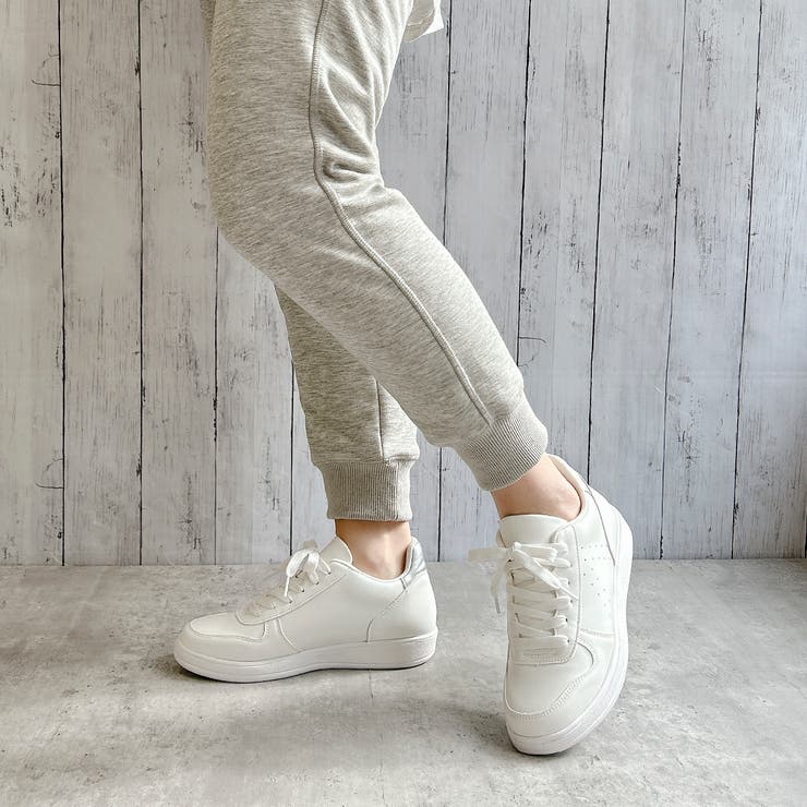 シンプルデザイン厚底レースアップスニーカー[品番：NOVS0003309