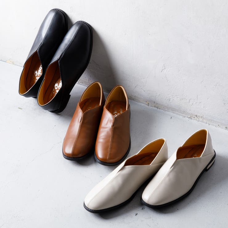 ラウンドトゥ バブーシュ パンプス[品番：NOVS0003271]｜Noubel Voug