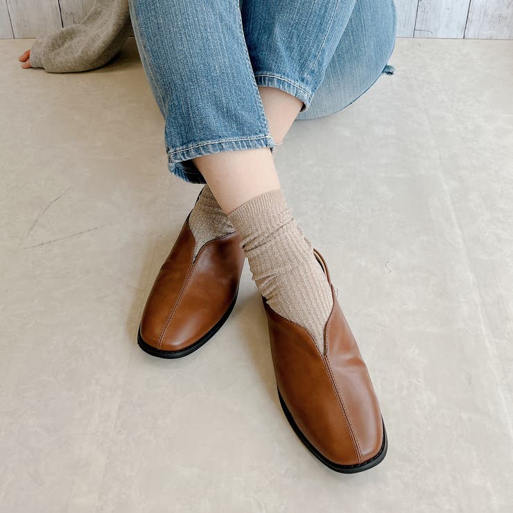 ラウンドトゥ バブーシュ パンプス[品番：NOVS0003271]｜Noubel Voug