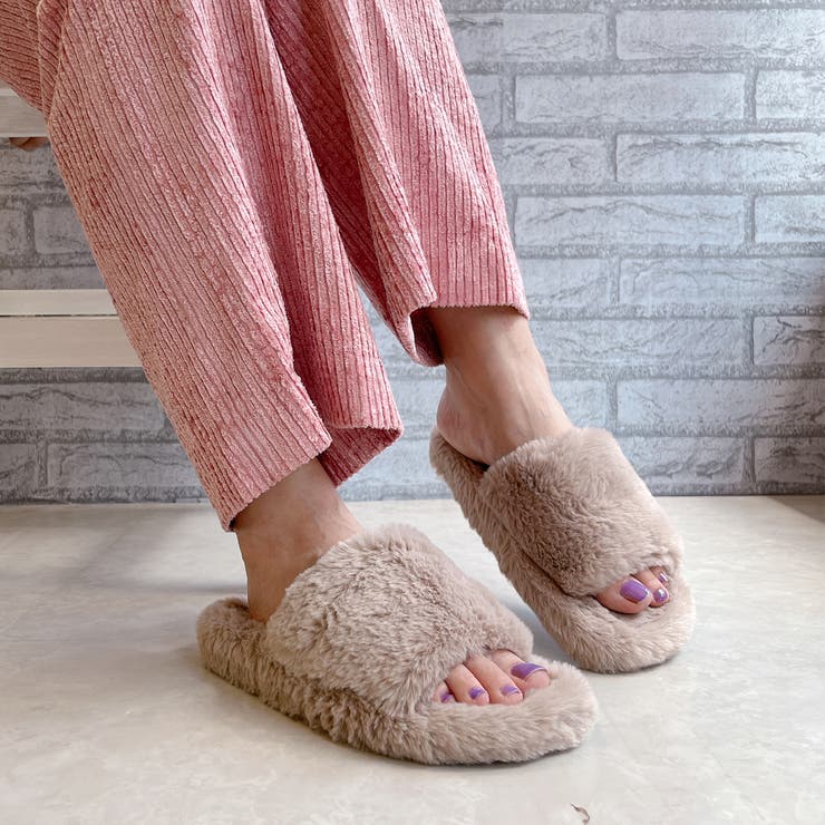 ベージュ | もこもこ スライダー サンダル | Noubel Voug Relax