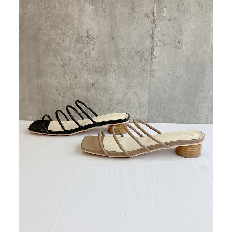 スクエアトゥ 細ストラップサンダル | Noubel Voug Relax | 詳細画像4 