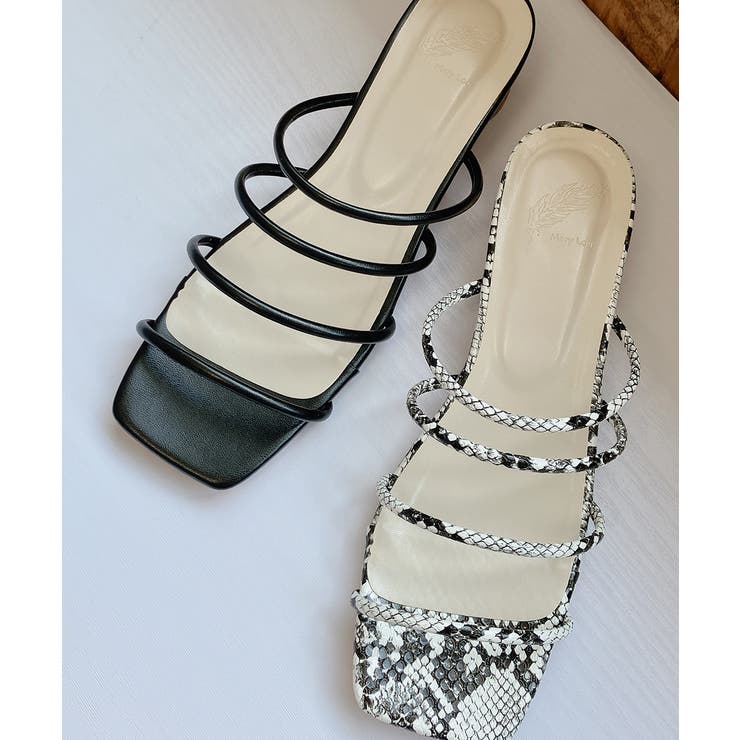 スクエアトゥ 細ストラップサンダル | Noubel Voug Relax | 詳細画像5 