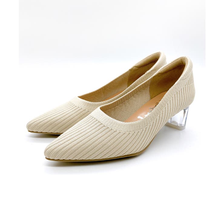 タイムセール!! 新品 UNITED NUDE クリアヒール パンプス セール】クリアヒール ニット パンプス（パンプス）｜Noubel
