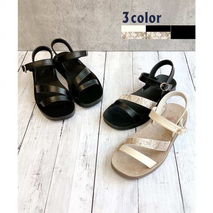 アシメデザインメニーストラップサンダル | Noubel Voug Relax | 詳細画像1 