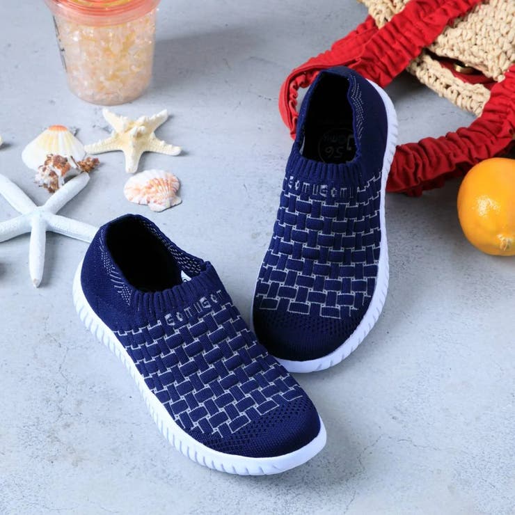 ネイビー | Gomu56 ニットスニーカー | Noubel Voug Relax