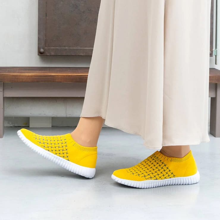 イエロー | Gomu56 ニットスニーカー | Noubel Voug Relax