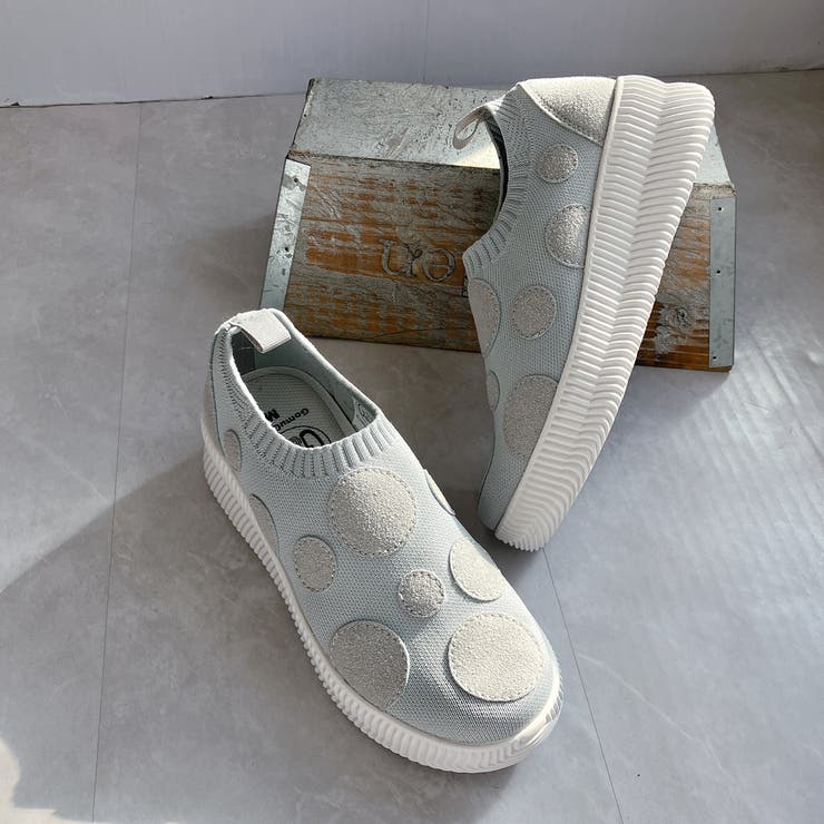 洗える 超軽量 厚底 ドット ニットスニーカー | Noubel Voug Relax | 詳細画像5 