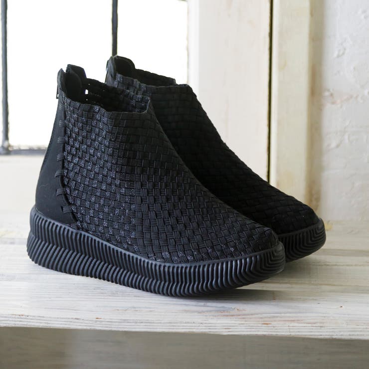 ブラック/ブラックラメ | Gomu56 洗える 超軽量 伸び伸び フィッ ト美脚 厚底 ブーツ | Noubel Voug Relax