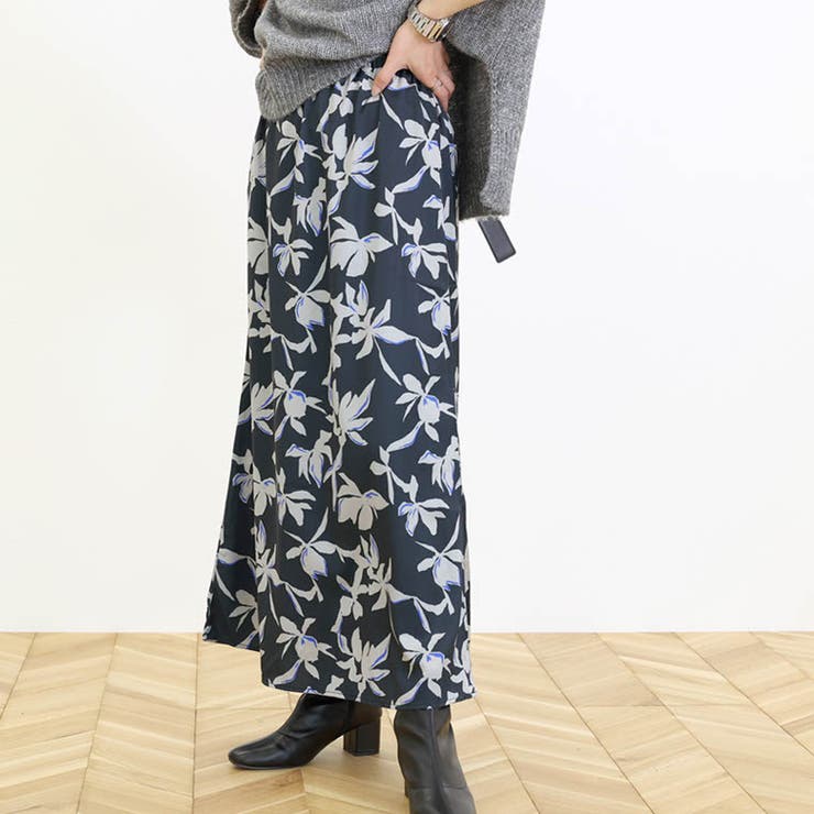 yae】Flower spangle wrap skirt/フラワースパンコールラップ