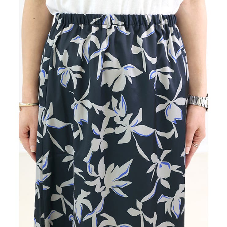 シャドーフラワーセミフレアロングスカート | FUNNY COMPANY＋  | 詳細画像21 