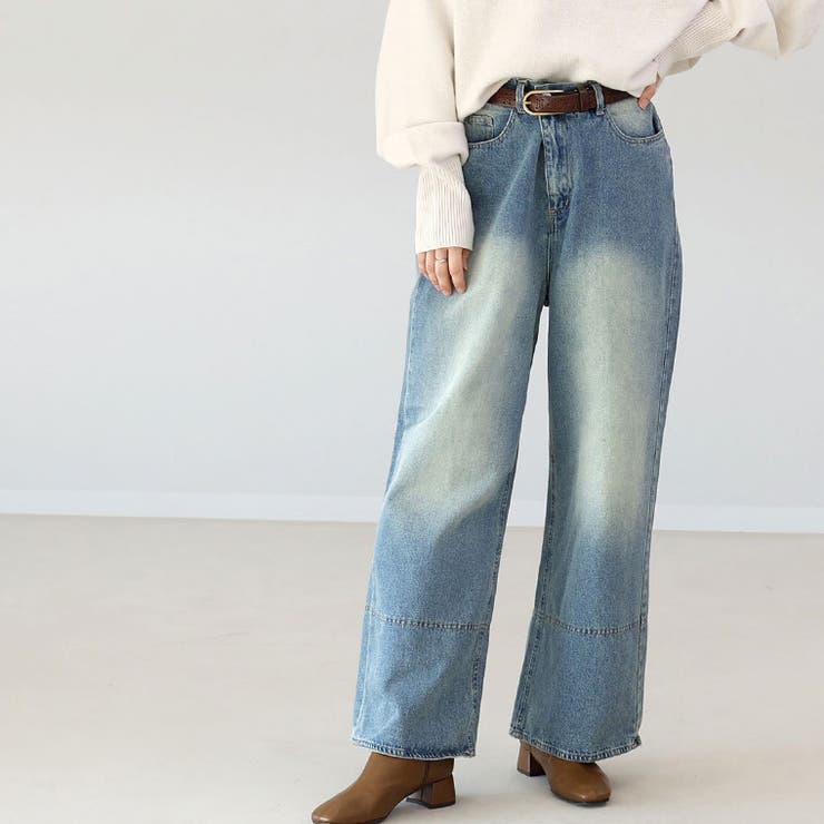 10ozオーバーダイワイドデニムパンツ