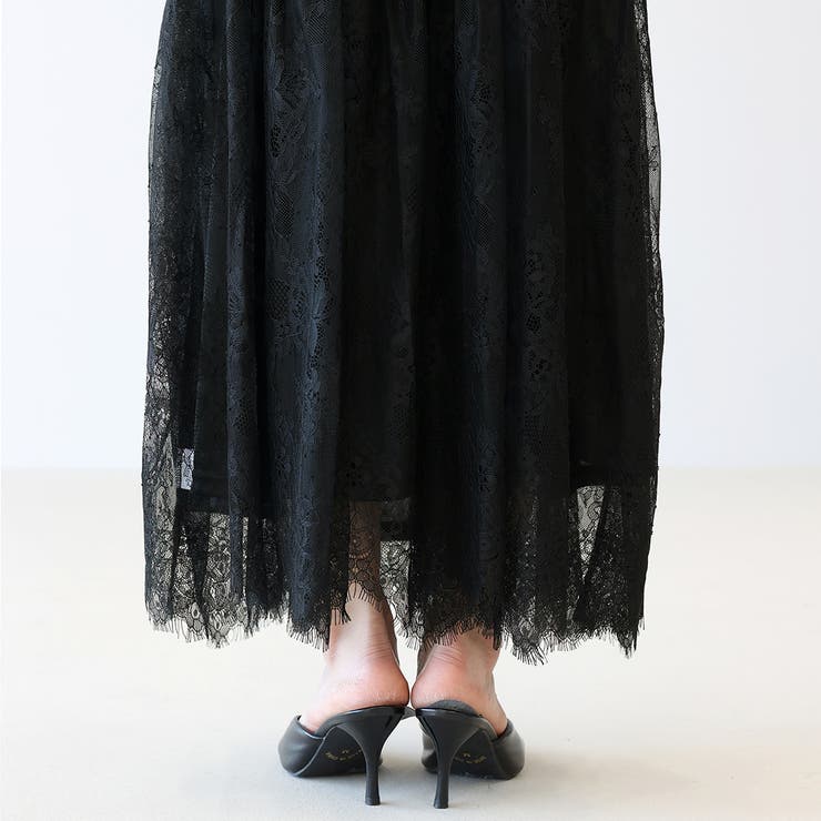 ペチ付切替レースロングスカート | FUNNY COMPANY＋  | 詳細画像24 