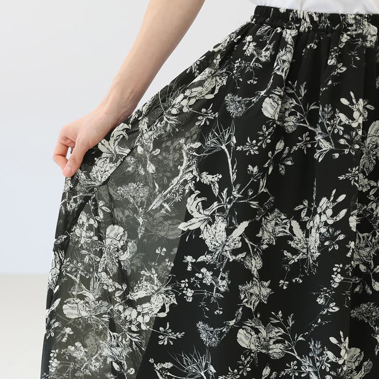フラワープリントフレアスカート | FUNNY COMPANY＋  | 詳細画像24 