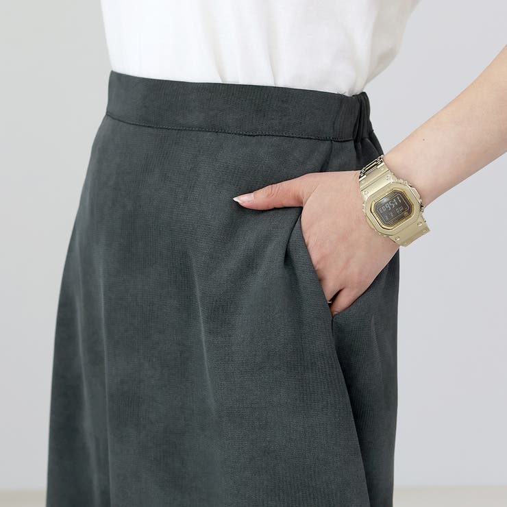 ニュアンス柄マットサテンロングスカート | FUNNY COMPANY＋  | 詳細画像23 