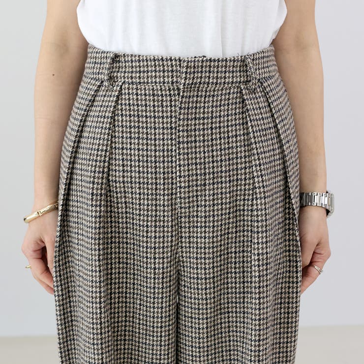 ガンクラブチェックツータックワイドパンツ | FUNNY COMPANY＋  | 詳細画像21 