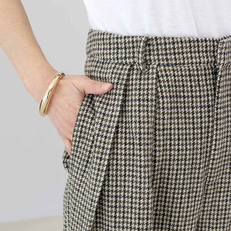 ガンクラブチェックツータックワイドパンツ | FUNNY COMPANY＋  | 詳細画像23 