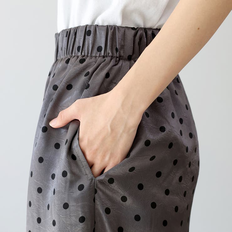 ドットサテンイージーワイドパンツ | FUNNY COMPANY＋  | 詳細画像23 