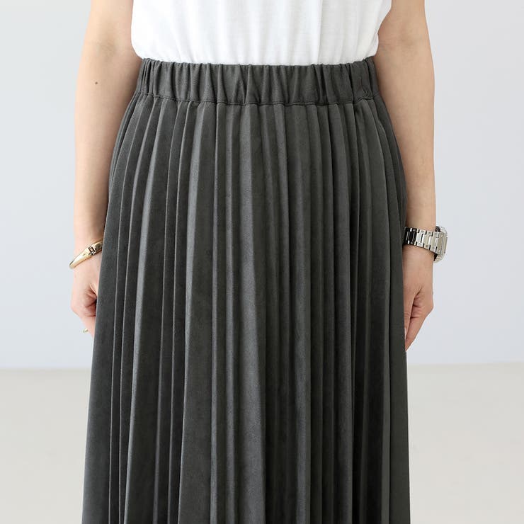 スエードポンチプリーツロングスカート | FUNNY COMPANY＋  | 詳細画像21 