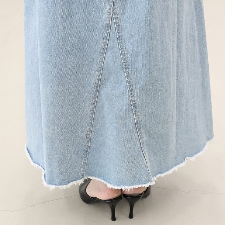 12.5oz裾フリンジデニムロングスカート | FUNNY COMPANY＋  | 詳細画像24 