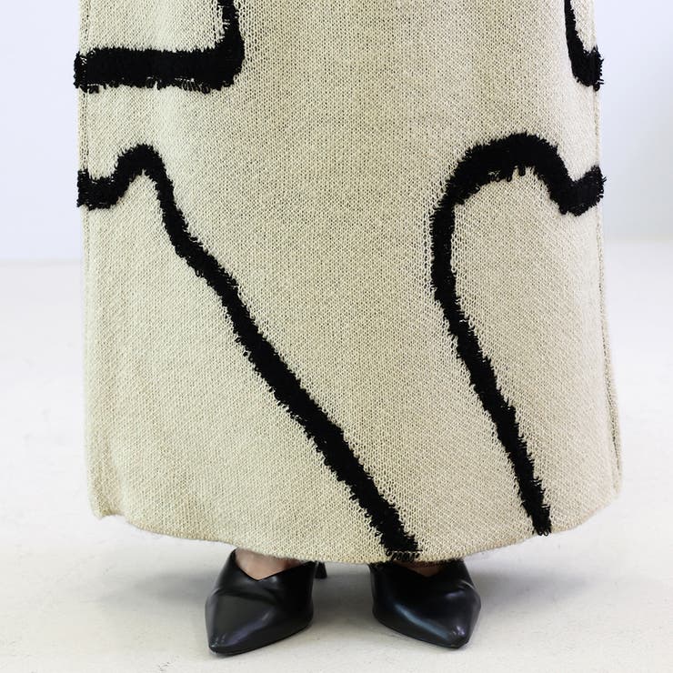 ラインジャガードロングニットスカート | FUNNY COMPANY＋  | 詳細画像22 