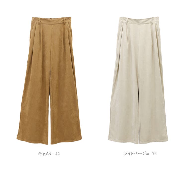 フェイクスエードツータックワイドパンツ | FUNNY COMPANY＋  | 詳細画像9 