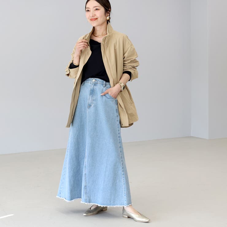 12.5oz裾フリンジデニムロングスカート | FUNNY COMPANY＋  | 詳細画像7 