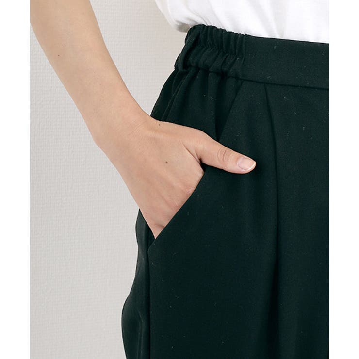 エステルスパンタックセミワイドパンツ
