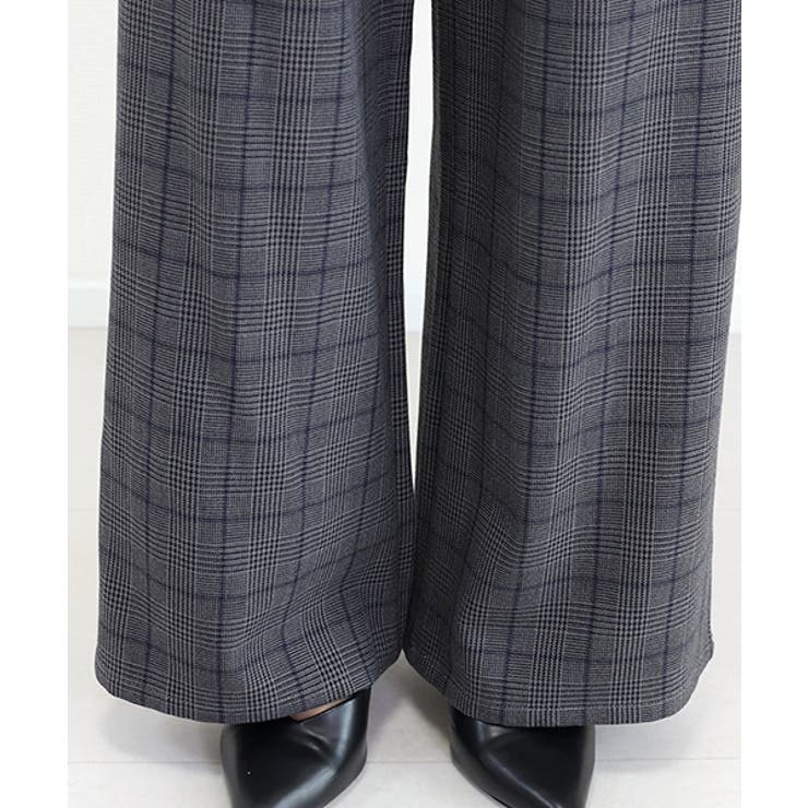 先染めチェックタックワイドパンツ | FUNNY COMPANY+  | 詳細画像23