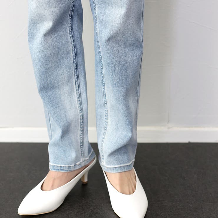 ストレッチデニムテーパードパンツ