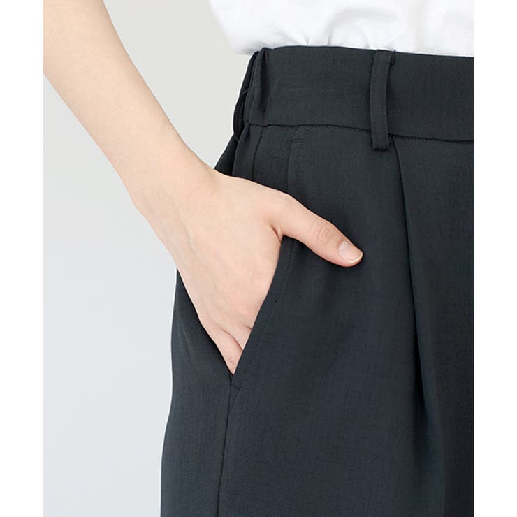 杢調ツイルタックワイドパンツ | FUNNY COMPANY＋  | 詳細画像21 