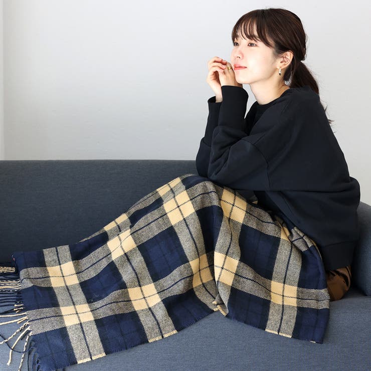 チェック大判ストール | FUNNY COMPANY＋  | 詳細画像6 