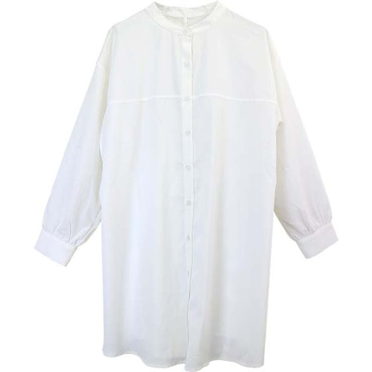 とろみツイルバックシャーリングシャツチュニック | FUNNY COMPANY＋  | 詳細画像23 