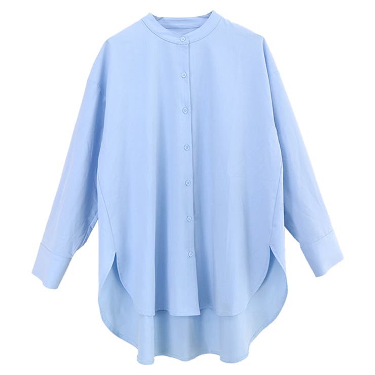 【国内発送】 バンドカラーチュニックシャツ[品番：FNYW0001464]｜FUNNY トップス